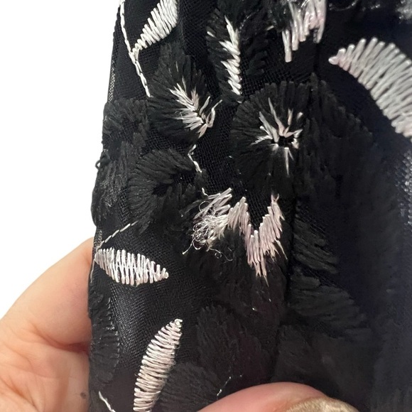 Aidan by Aidan Mattox Lace Embroidered Floral Halter Maxi Gown, US 10 - Picture 6 of 15